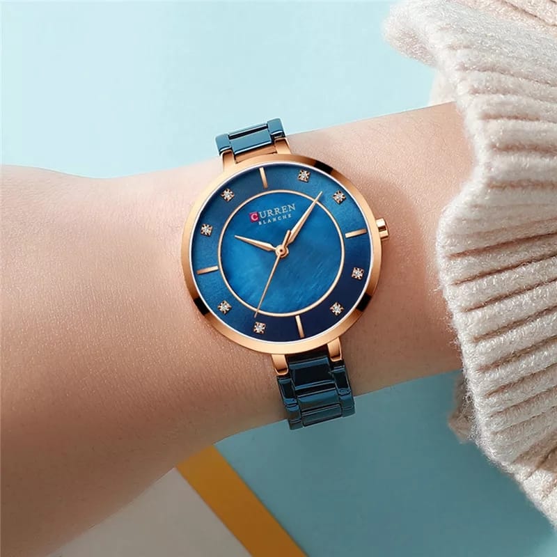 Reloj Curren Acero Mujer (Azul) Argo Accesorios