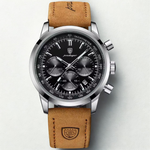 Combo Cronógrafo Clásico (Reloj Poedagar Cuero + Billetera+ Pulsera)