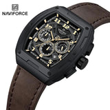 Reloj Naviforce NF8053 con correa de Cuero - Marrón