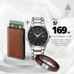 Combo Hannah Martin Silver Original + Billetera + Pulsera