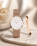 Reloj Rose Gold con pulsera (F. Blanco)